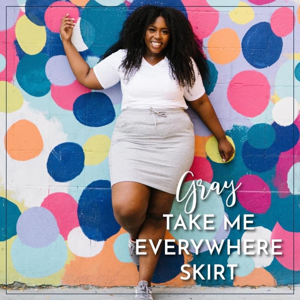 Gray Take Me Everywhere Skirt
